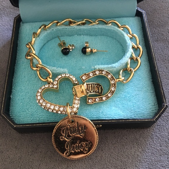 Vintage Juicy Couture Bracelet + Earrings - Picture 2 of 5